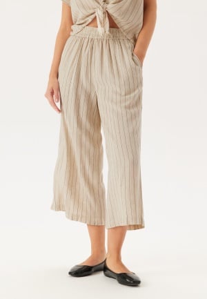 Pieces Pcpia Hw Wide Culotte Wvn Noos Birch Stripes:Black L