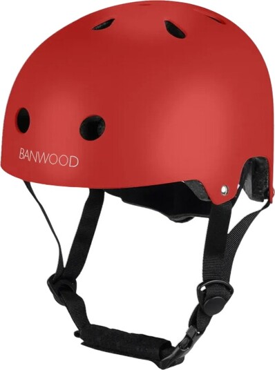 Banwood Classic Helmet Matte Black Red ONE SIZE