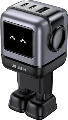 UGREEN Nexode Rg 65W 3-Port GaN Hurtiglader Svart UGREEN Nexode Rg 65W 3-Port GaN Hurtiglader Svart