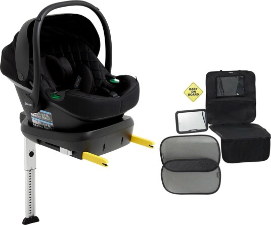 Beemoo Route i-Size Babybilstol Inkl. Base &  Tilbehør Black Stone