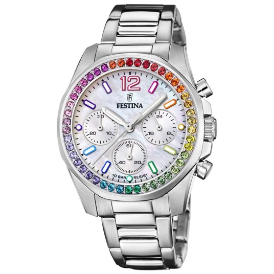 Festina Rainbow F20606/2 - Dame - 38 mm - Analog - Kvarts urverk - Mineralglas Festina Rainbow F20606/2 - Dame - 38 mm - Analog - Kvarts urverk - Mineralglas