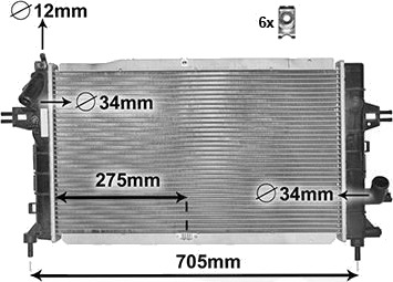 VAN WEZEL 37002364 Radiator motorkjøling VAN WEZEL 37002364 Radiator motorkjøling