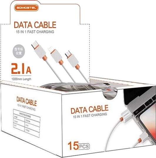 Somostel Usb-A Usb-Kabel - 1 M Hvit (28257)