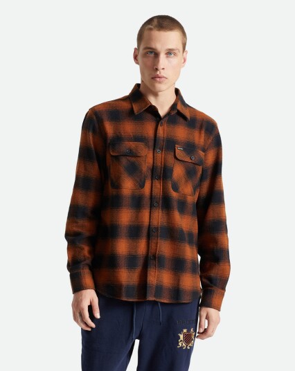 Brixton Bowery L/S Flannel Oransje Brixton Bowery L/S Flannel Oransje