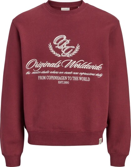 Jack & Jones Jortoronto Emb Front Sweat Crew Neck Bf CHOCOLATE TRUFFLE M