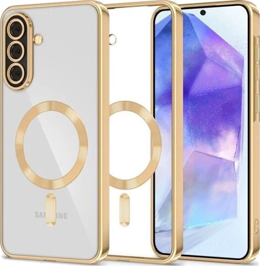 Tech-Protect MagSafe Mobildeksel for Samsung Galaxy A57 5G Gull Transparent
