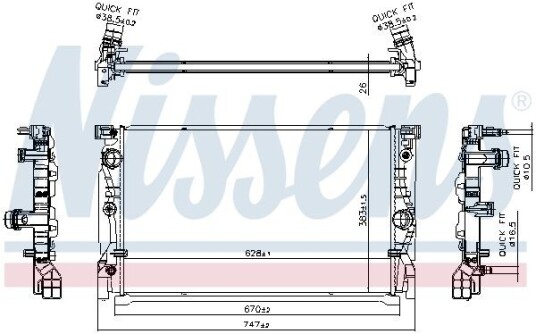 Radiator NISSENS 606230 Radiator NISSENS 606230