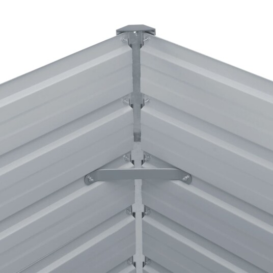vidaXL Forhøyet plantekasse 100x100x45 cm galvanisert stål grå