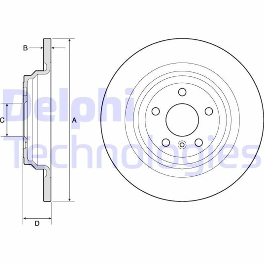 Bremseskive DELPHI BG4754C Bremseskive DELPHI BG4754C