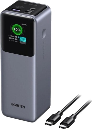 Ugreen Nexode 25000 mAh Powerbank med Hurtiglading - Grå Ugreen Nexode 25000 mAh Powerbank med Hurtiglading - Grå