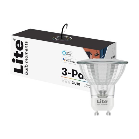 LITE BM RGB SMART SPOTPÆRE 4, 5W GU10, 3 STYKKER LITE BM RGB SMART SPOTPÆRE 4, 5W GU10, 3 STYKKER