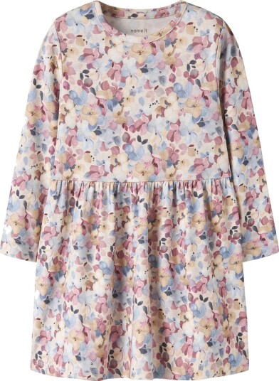 Name It Kjole NmfNadena Peyote Melange/Lilla Name It 1½ år (86) Kjole Beige Hvit Rosa