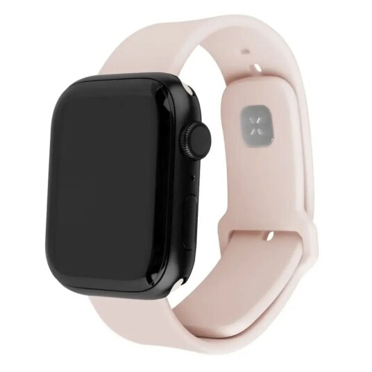 Fixed Apple Watch (38 / 40 / SE / 41mm) Sporty Silikonremsett - Rosa Fixed Apple Watch (38 / 40 / SE / 41mm) Sporty Silikonremsett - Rosa