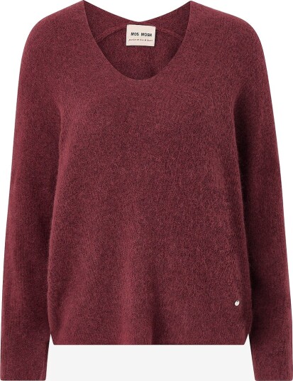 MOS MOSH Genser mThora V neck Knit Rød