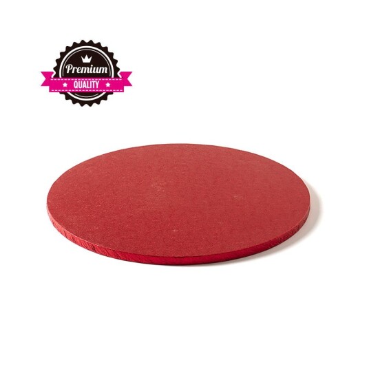 Kake Drum Rund Rød  25cm | Slikkepott.No
