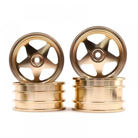 Yeah racing WL 0164GD ALUMINUM CNC 5 SPOKE RIM SET GOLD FOR TAMI