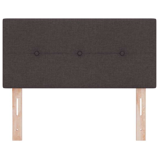 LED Hodegjerde Knapptuftet Mørk Brun 80 cm Stoff