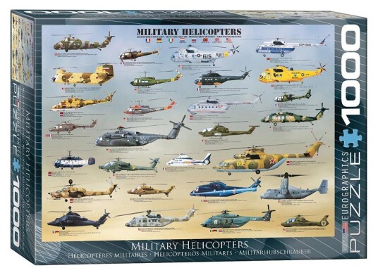 Eurographics Puslespill 1000 Brikker Militärhelikoptre