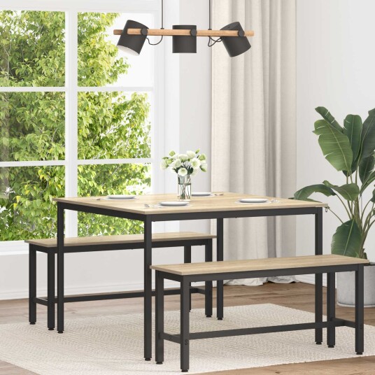 vidaXL Spisebord 110 x 110 x 75 cm METALL