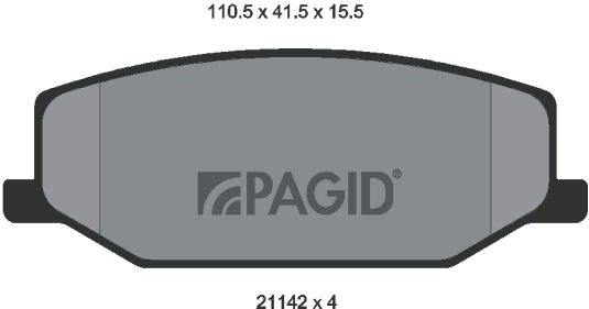 PAGID T0350N Bremseklosser PAGID T0350N Bremseklosser