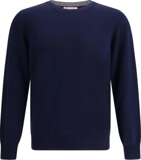 Brunello Cucinelli Herre Strikkevarer Blå 3XL,