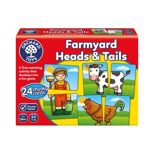 Orchard Toys Farmyard Heads And Tails Puslespill 24 Brikker for Barn 2+ År Orchard Toys Farmyard Heads And Tails Puslespill 24 Brikker for Barn 2+ År
