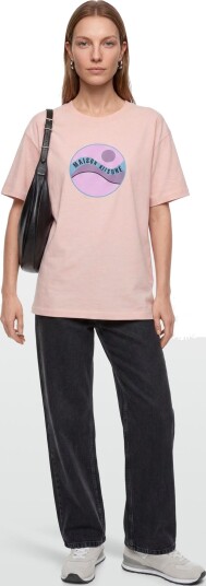 Maison Kitsune Pop Wave Relaxed Tee Shirt Pink S