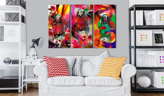 Tavle Crazy Monkeys Triptych 90X60 Artgeist sp. z o. o.