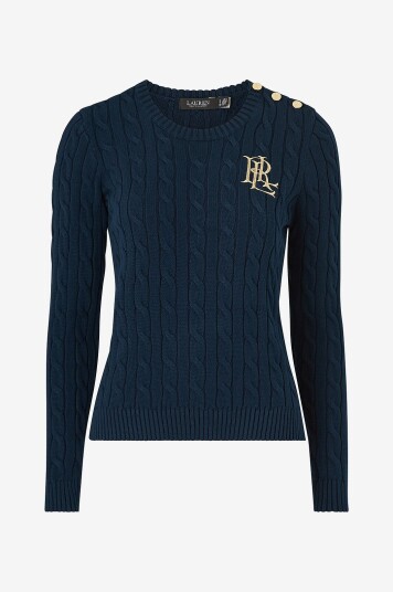 Lauren Ralph Lauren - Genser Gassed Cotton Sweater - Blå