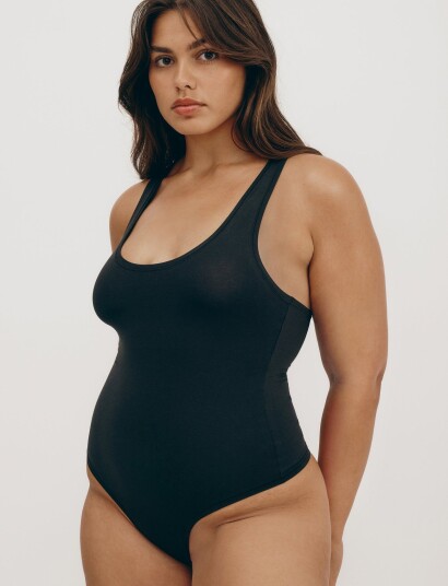 Organic Basics Flex Bodysuit Black L Organic Basics Flex Bodysuit Black L
