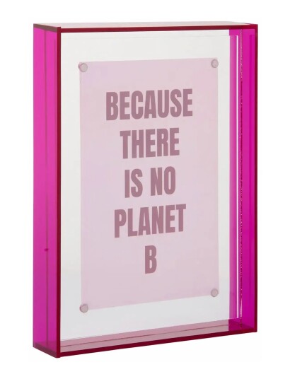 Present Time Photo Frame Gayo Medium Acrylic Pink H19cm Present Time Photo Frame Gayo Medium Acrylic Pink H19cm