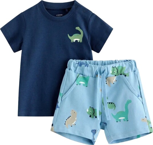Lindex Set With Top And Shorts   Navy   68