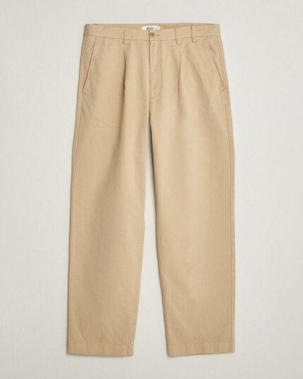 Forét Writer Relaxed Fit Pleated Pants Uniform Khaki