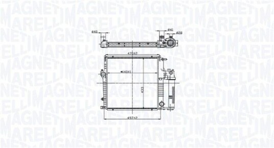 Radiator MAGNETI MARELLI 350213211600 Radiator MAGNETI MARELLI 350213211600