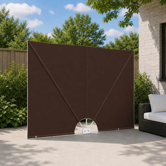 vidaXL Balcony Privacy Screen Rektangulær 150 x 300 cm Polyester Brun