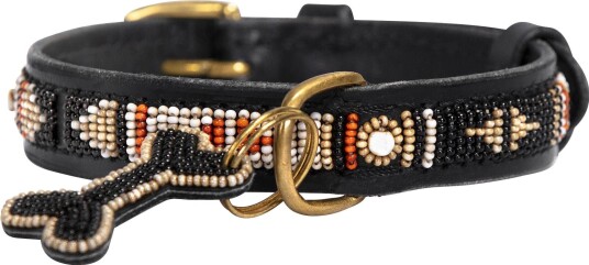 Kampuni Handmade Hundehalsbånd Skinny Swahili Antique