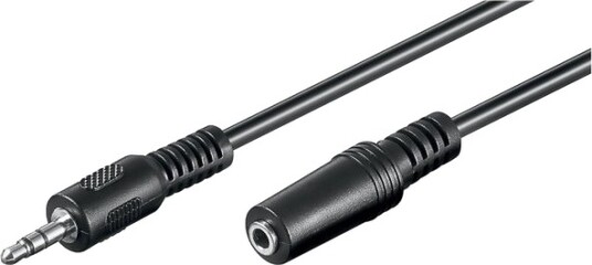 Klinkeforlenger 3,5 Mm Plugg Til Uttak 3-Polet Svart 3 M Good Connections® As-35V3 Klinkeforlenger 3,5 Mm Plugg Til Uttak 3-Polet Svart 3 M Good Connections® As-35V3