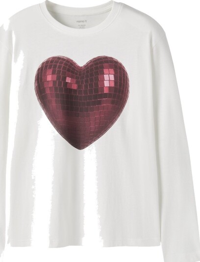 Name It Genser NkfVotea Cloud Danser/Disco Heart Name It 11 12 år (146 152) Genser Bordeaux Hvit Rosa Rød