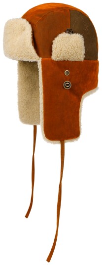 Stetson Corduroy Freestyle Bomber Aviator Hat Burned Orange 56-57/M