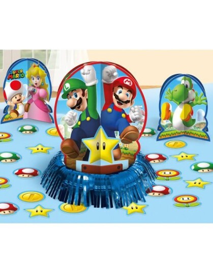 Amscan Super Mario Dekorasjon Sett for Bord 23 Deler
