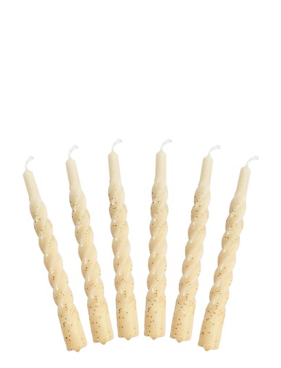 Kunstindustrien Candles With A Twist - Glitter - Yellow - ONE SIZE