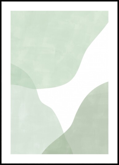 Soft Sage Curves Plakat / 70x100