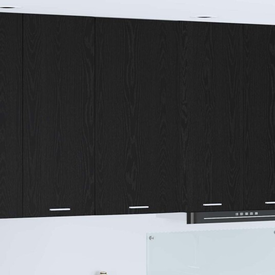 Hengende skap med dør Riga Svart eik og hvit 50 x 31 x 100 cm Hengende skap med dør Riga Svart eik og hvit 50 x 31 x 100 cm