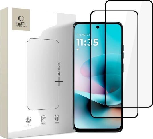 Tech-Protect Herdet Glass Fit+ 2-Pack til Motorola Moto G57/G57 Power/G67 Power - Svart