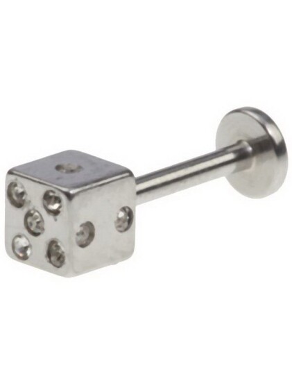 Utgått Labret med Terning 12 x 8 mm