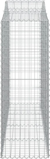 vidaXL Gabionkurver buede 20 stk 200x50x140/160 cm galvanisert jern