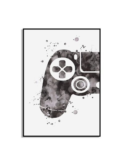 Plakat – Spillplakater / Svart trådløs joystick / 01 Plakat – Spillplakater / Svart trådløs joystick / 01