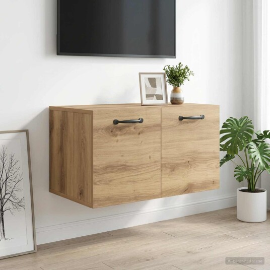 vidaXL Veggskap 60 x 36,5 x 35 cm Konstruert tre Artisan eik