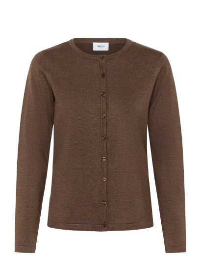 Saint Tropez A8661, Milasz R-Neck Cardigan - Brown - XS
