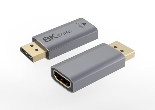 NÖRDIC Aktiv adapter Displayport 1.4 hann til HDMI 8K60Hz hunn NÖRDIC Aktiv adapter Displayport 1.4 hann til HDMI 8K60Hz hunn